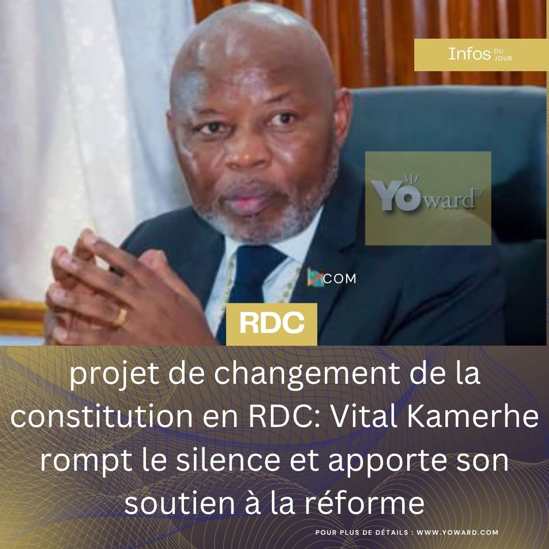 Vital Kamerhe, président de l'Assemblée nationale et leader de l'UNC, s'exprimant lors d'une déclaration politique sur la réforme constitutionnelle à Kinshasa.
