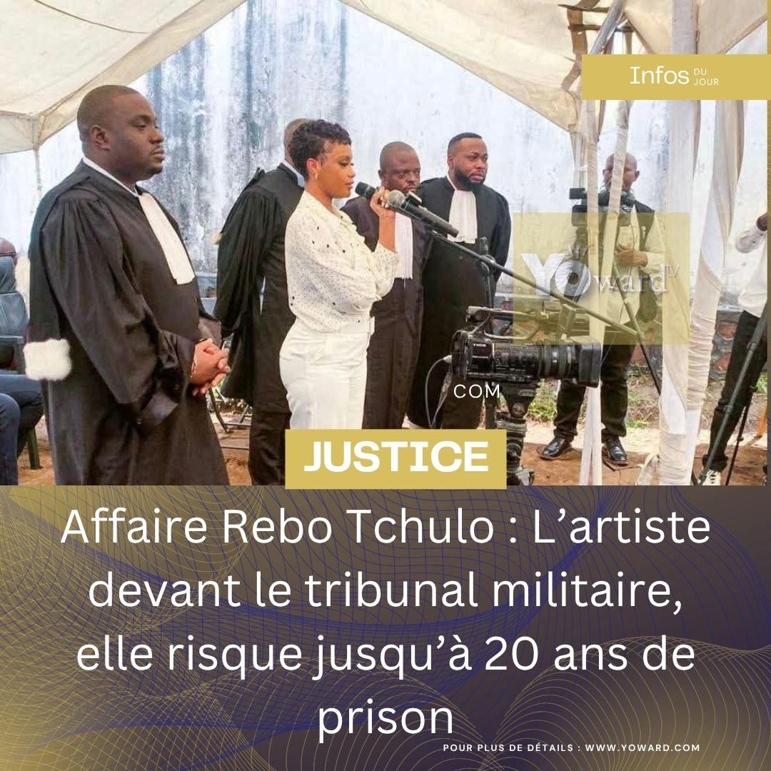 L’artiste congolaise Rebo Tchulo lors de son audience au tribunal militaire de garnison de Kinshasa/Ngaliema.