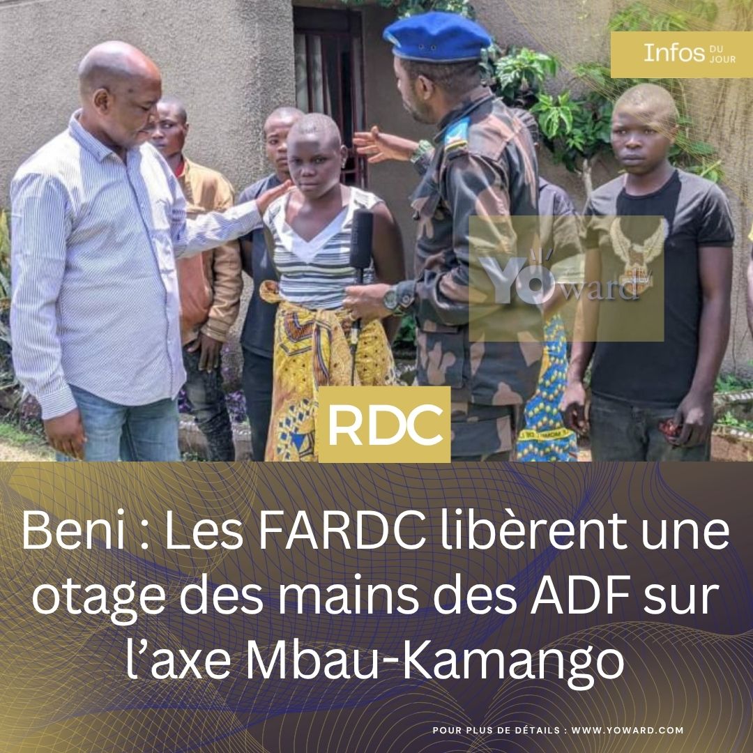 Patrouille des FARDC sécurisant la zone de Beni suite à l'opération de libération d'une otage des ADF.