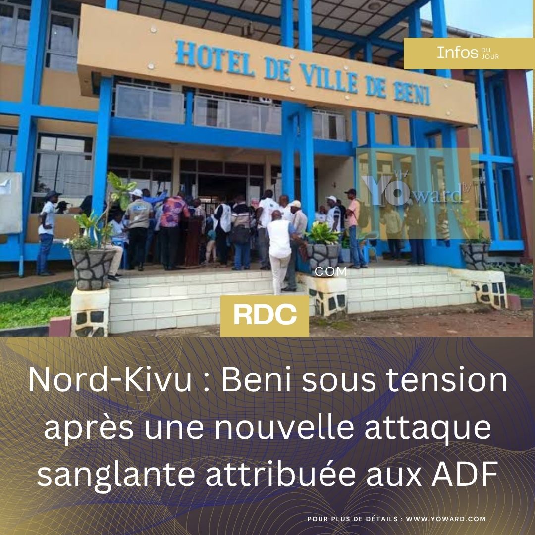 Patrouille de sécurisation dans les rues de Beni, Nord-Kivu, après une incursion rebelle des ADF.
