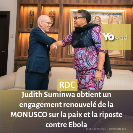 Judith Suminwa obtient un engagement renouvelé de la MONUSCO sur la paix et la riposte contre Ebola