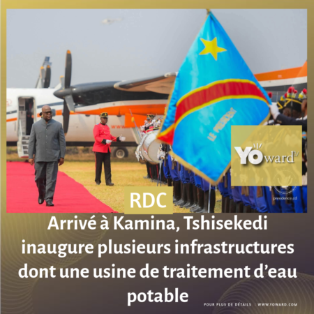 Arrivé à Kamina, Tshisekedi inaugure plusieurs infrastructures dont une usine de traitement d’eau potable